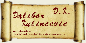 Dalibor Kulinčević vizit kartica
